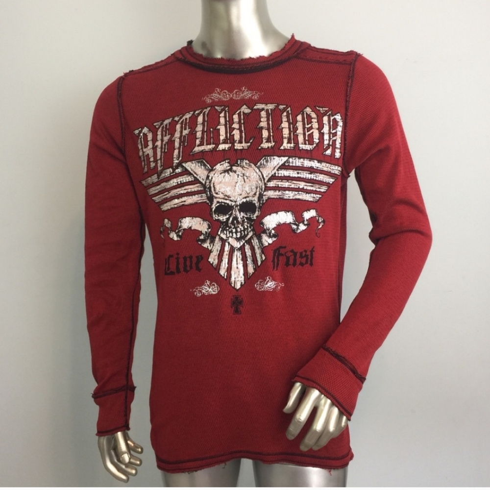 Affliction longsleeve reversible shirt Medium